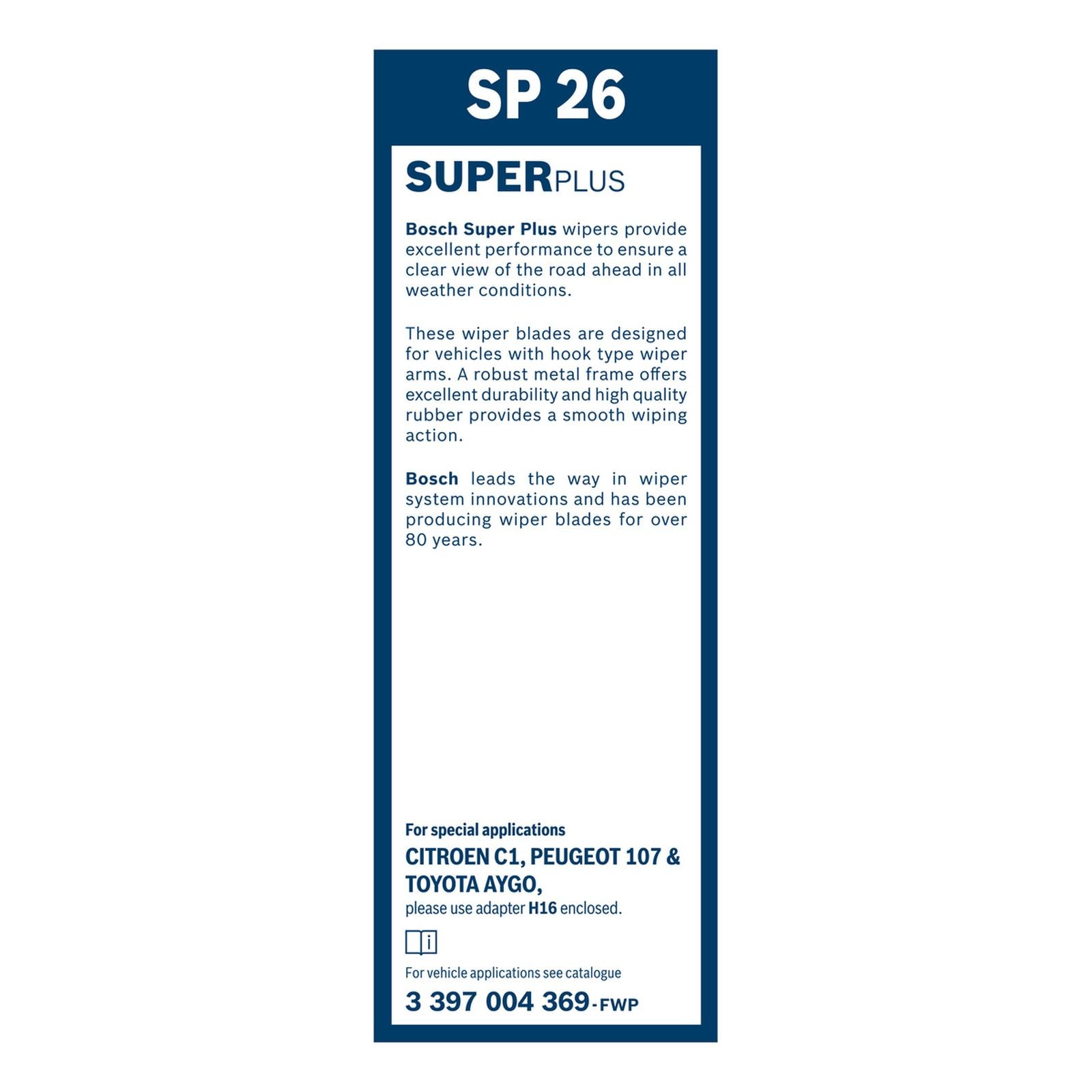 SP26 Bosch Super Plus | Windscreen Wipers