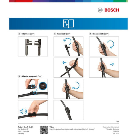 Bosch Spazzola tergicristallo anteriore Ap340U (34cm Bosch Spazzola tergicristallo anteriore Ap340U (34cm