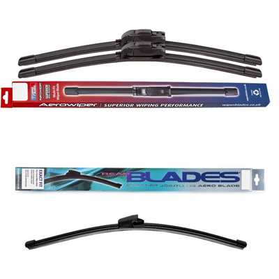 Windscreen Wipers Aerowiper & Blades Rear Screen - Triple Pack