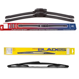 Windscreen Wipers Aerowiper & Blades Rear Screen - Triple Pack