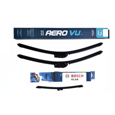Aero VU Wiper Blade & Bosch Rear Screen - Triple Pack