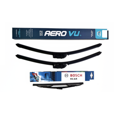 Aero VU Wiper Blade & Bosch Rear Screen - Triple Pack