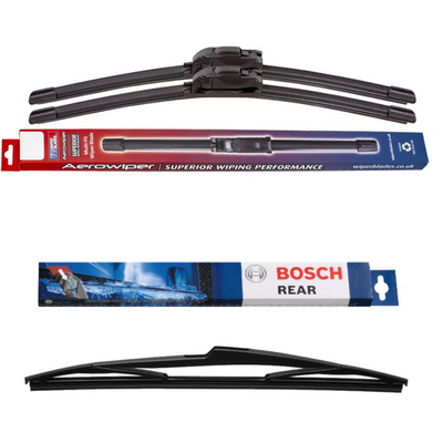 Windscreen Wipers Aerowiper & Bosch Rear Screen - Triple Pack