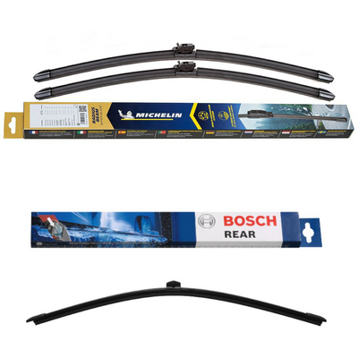 Michelin Radius Beam and Bosch Rear Screen - Triple Pack