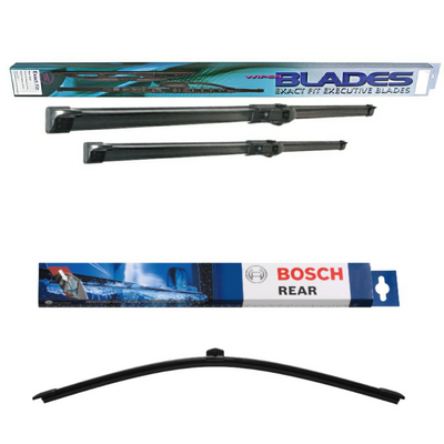 Blades Exact Fit and Bosch Rear Screen - Triple Pack