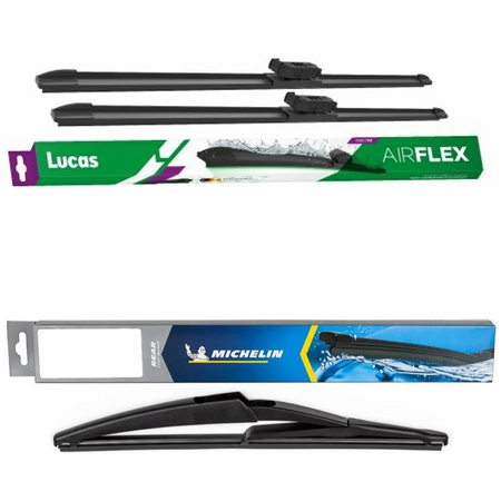 Lucas AIRFLEX Direct Fit and Michelin Rear Screen - Triple Pack