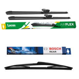 Lucas AIRFLEX Direct Fit and Bosch Rear Screen - Triple Pack