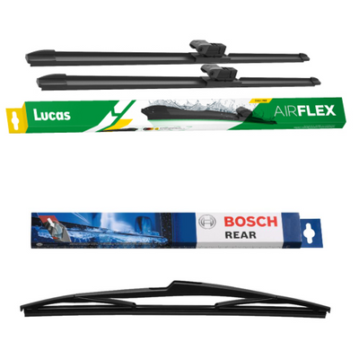 Lucas AIRFLEX Direct Fit and Bosch Rear Screen - Triple Pack