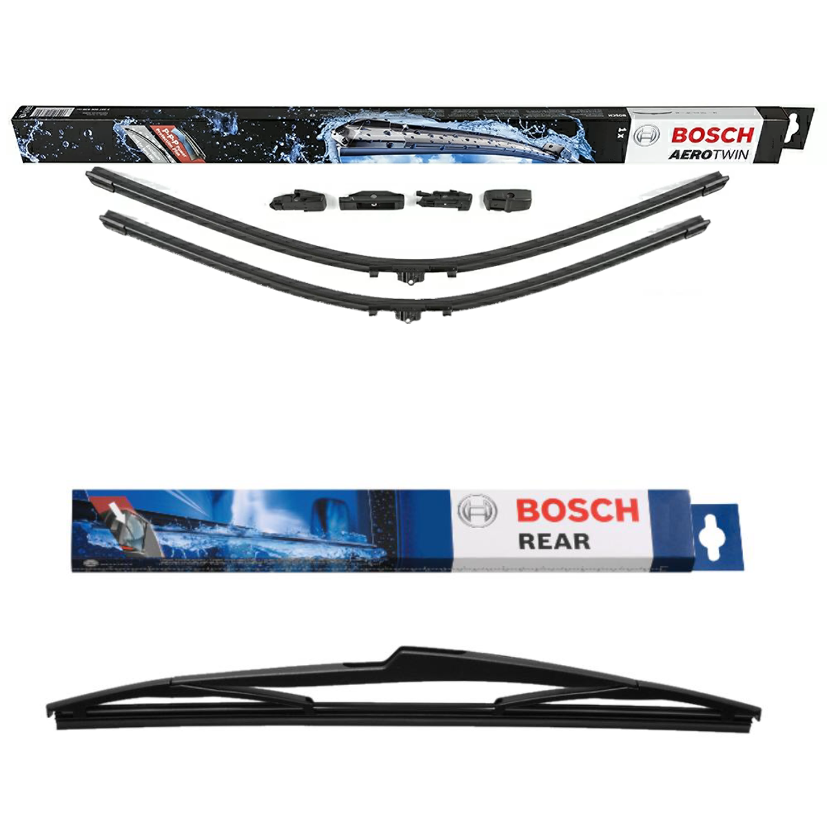 Bosch MultiClip Aerotwin APU Triple Pack Windscreen Wipers