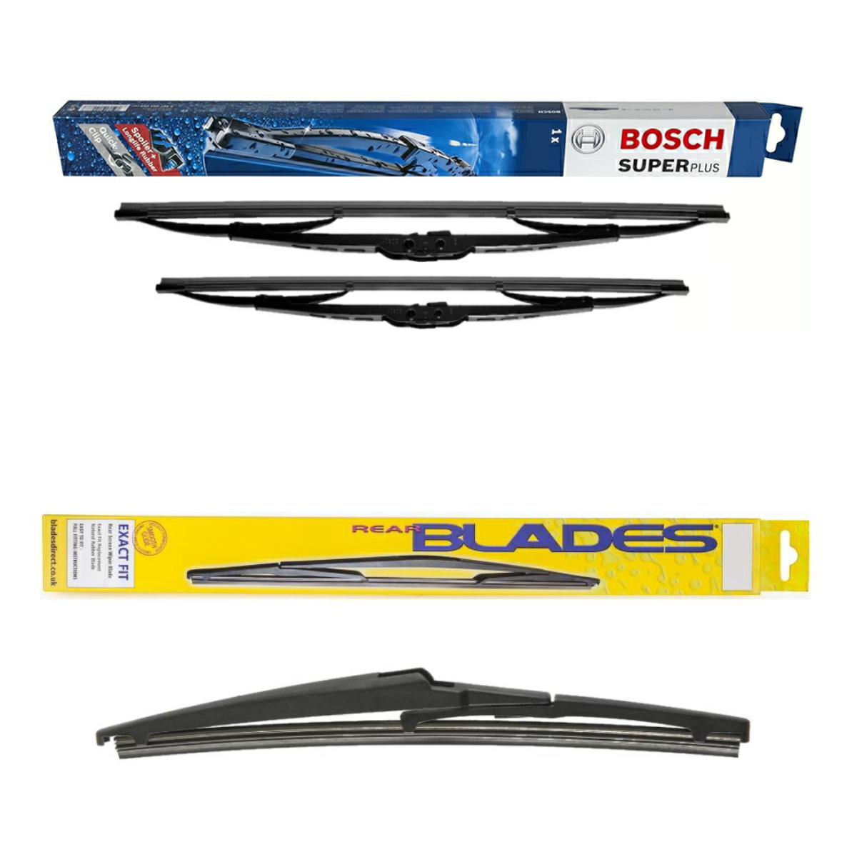 Ace Car Parts Wiper Blade Set For Hyundai Kona 2017+ – 26” 16” Front, 11” Rear, Frameless