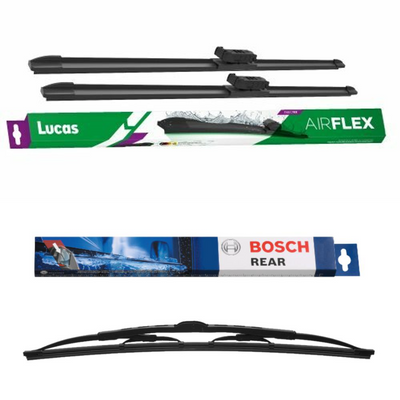 Lucas AIRFLEX Direct Fit and Bosch Rear Screen - Triple Pack