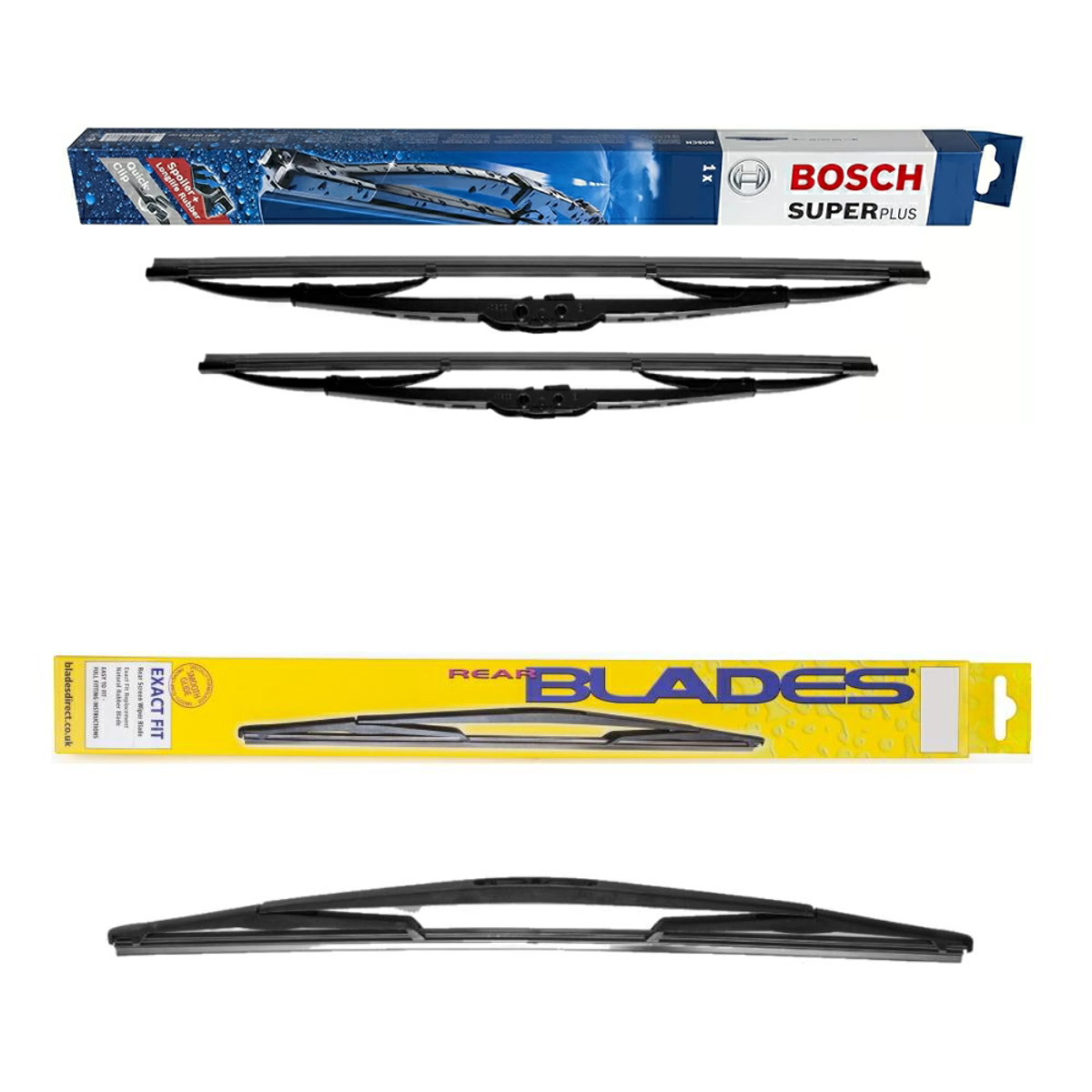 Bosch Aerotwin Front Wiper Blade Set For Dacia Sandero 2012-2015 – 22” & 20”, Flat Frameless