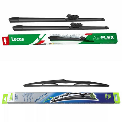 Lucas AIRFLEX Direct Fit and Valeo Silencio Rear - Triple Pack