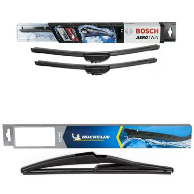 Bosch Retrofit Aerotwin and Michelin Rear Screen - Triple Pack